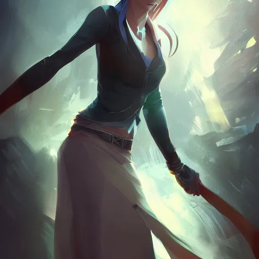 Image similar to dhamphir, artstation, concept art, tyrant, style of makoto shinkai, style of wayne reynolds, style of raymond swanland, face, full body, fantasy, digital art, female