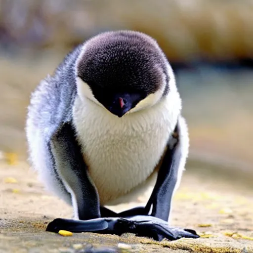 Image similar to The worlds cutest!!! wolf penguin hybrid