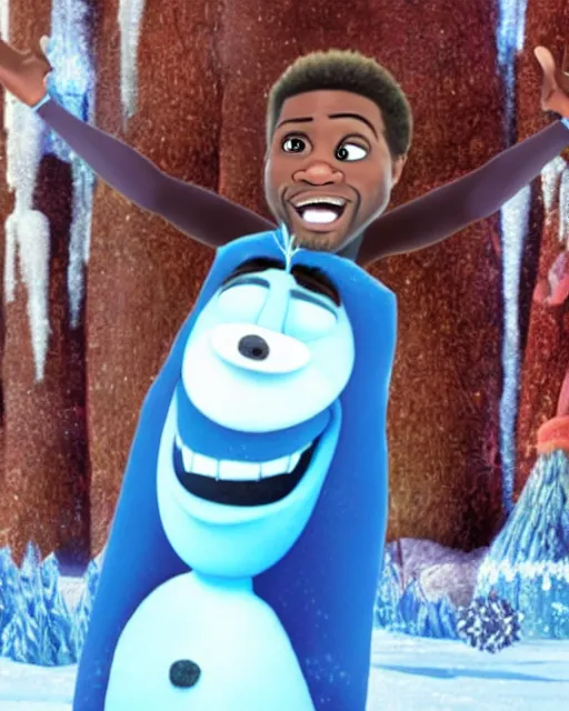 Image similar to Kevin Hart as a character in Frozen