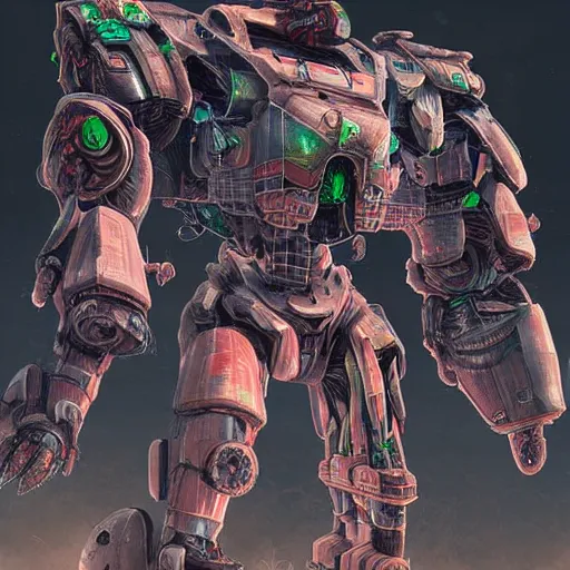 Prompt: Very very very very highly detailed sci-fi Watermelon war machine. Realistic Concept digital art in style of Hiromasa Ogura Gost in the shell, epic dimensional light