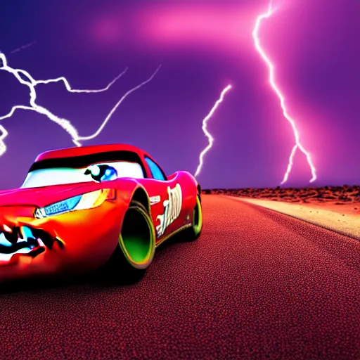 Lightning mcqueen cheap driving car