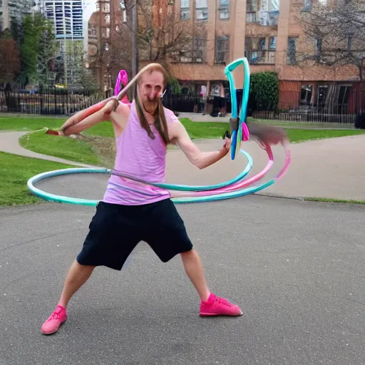 Prompt: Eric InTheCircle hula hooping