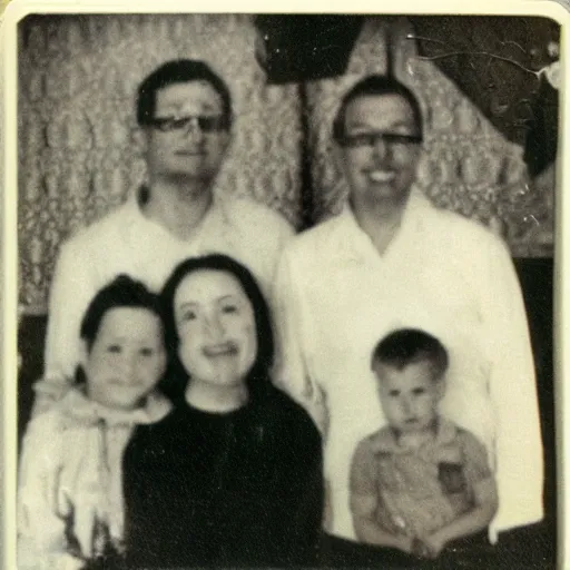 Image similar to cursed family photo, 8mm film