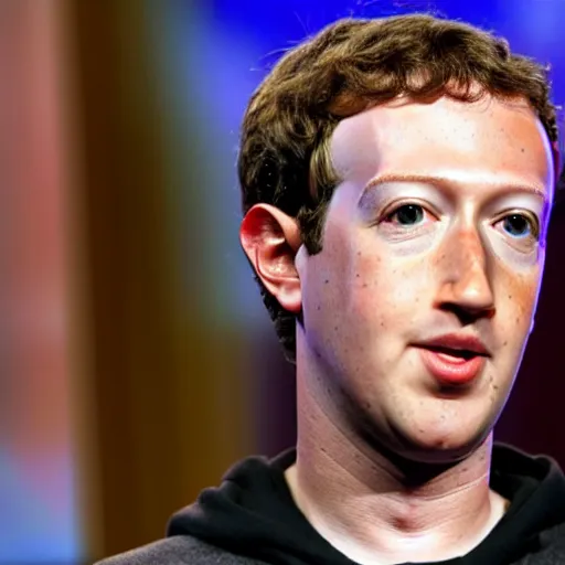 Prompt: half mark zuckerberg melting into a pile of goo