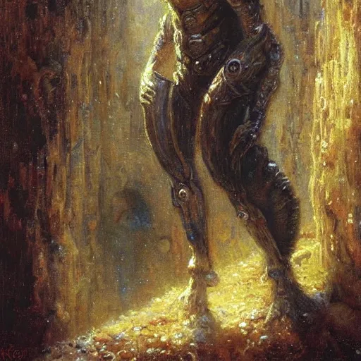 Prompt: humanoid ant, art by gaston bussiere