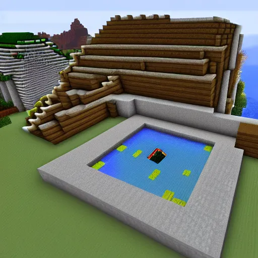 Image similar to A super computer in minecraft