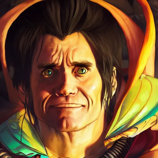 Prompt: portrait of jim carrey the geomancer, anime fantasy illustration by tomoyuki yamasaki, kyoto studio, madhouse, ufotable, square enix, cinematic lighting, trending on artstation