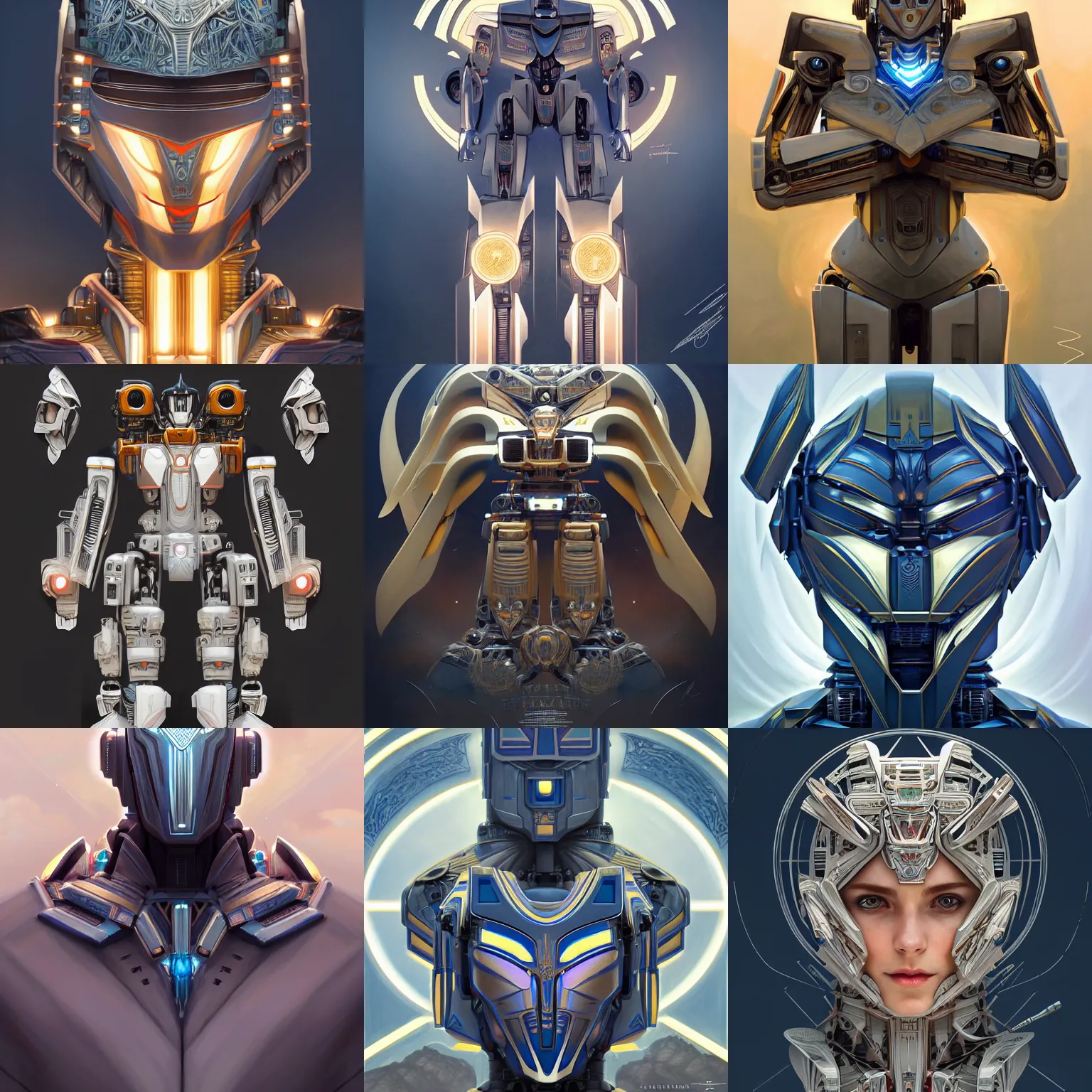 Image similar to symmetry!! portrait of a transformers robot, midsommar style, intricate, elegant, highly detailed, digital painting, artstation, concept art, smooth, sharp focus, illustration, art by artgerm and greg rutkowski and alphonse mucha, 8 k