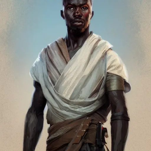 Prompt: A portrait of an african man, star wars art, art by greg rutkowski, matte painting, trending on artstation