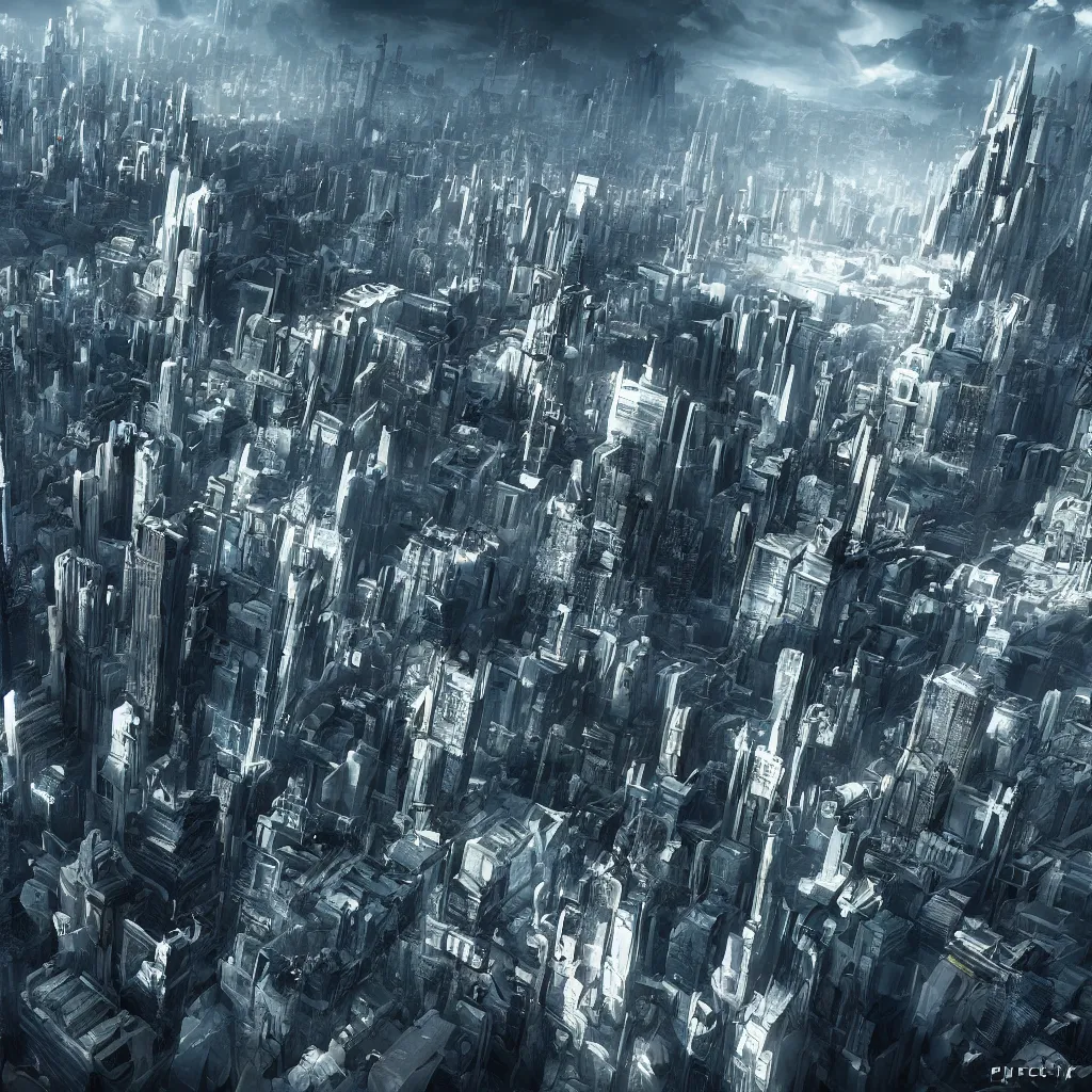 Image similar to future city, in the style of piotr białczak, epic cinematic wide shot, amazing detail