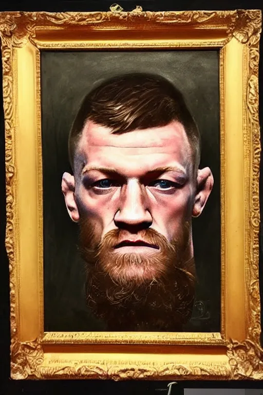 Image similar to connor mcgregor by caravaggio, mma fighter glamour shot