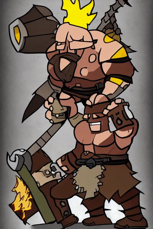 Image similar to barbarian from the game castle crashers