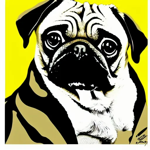 Image similar to pop art pug