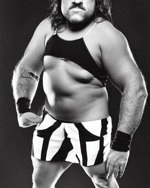 Image similar to portrait of danny devito as a wwe professional wrestler. photographic, photography