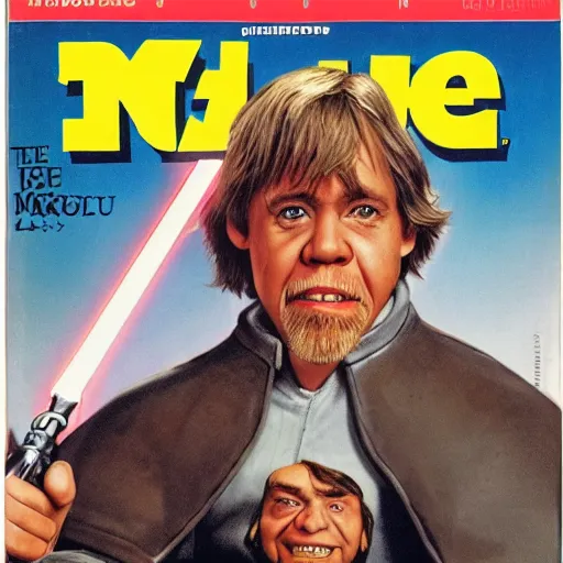 Image similar to mad magazine cover photo portrait caricature luke skywalker