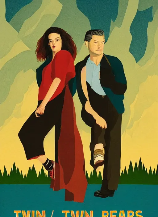 Image similar to twin peaks movie poster art by lisa falkenstern