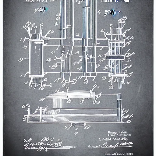 Prompt: CERN LHC patent drawing style