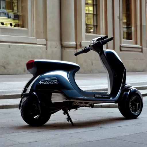 Prompt: scooter, very functional, very luxury, by philippe starck