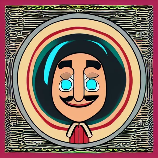 Prompt: portrait of a cook or chef smiling at the camera, cartoon, digital art, symmetrical face