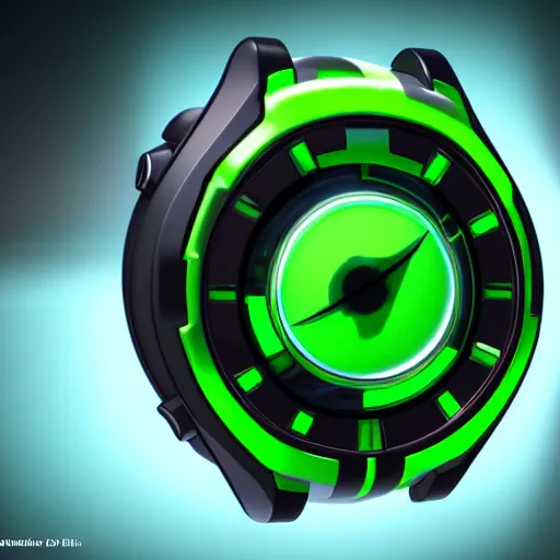 Image similar to photorealistic omnitrix from ben 1 0, 3 d render, cycles, cinematic, unreal engine 5