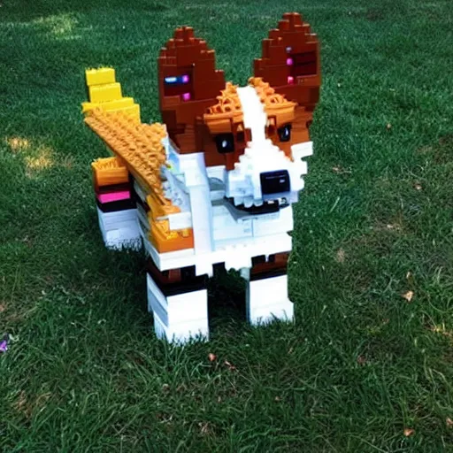 Prompt: “ a corgi made out of legos ”