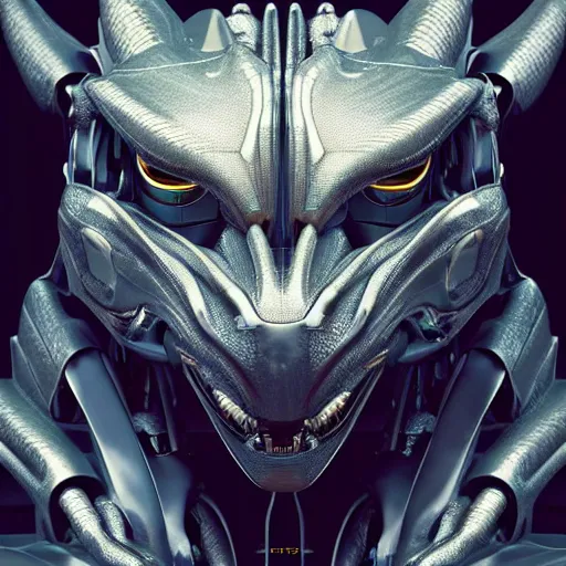 Image similar to Perfectly-centered portrait of a Fully mechanical robot-dragon, lifelike, super highly detailed, professional digital painting, artstation, concept art, smooth, sharp focus, extreme illustration, Unreal Engine 5, Photorealism, HD quality, 8k resolution, cinema 4d, 3D, beautiful, cinematic, art by artgerm and greg rutkowski and alphonse mucha and loish and WLOP