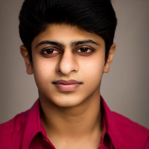 Image similar to dslr photo portrait still of 1 6 year old age sixteen shahrukh khan at age 1 6!!!, 8 5 mm f 1. 8