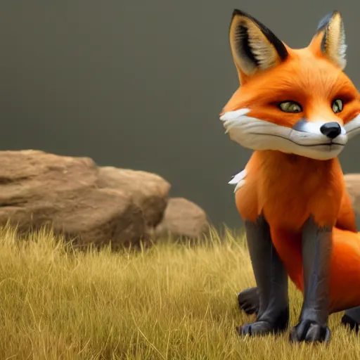 Prompt: Fox character by Disney, unreal engine, trending on artstation, 4K UHD image, octane render