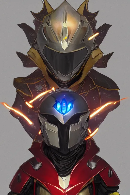 Image similar to helmet armor guardian destiny in witch queen illumination ray tracing hdr fanart arstation by sung choi robot ninja mask and eric pfeiffer and gabriel garza and casper konefal