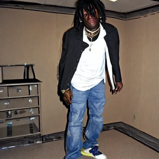 Prompt: Chief Keef in the backrooms