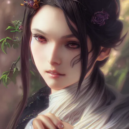 Image similar to beautiful young attractive anime woman, closeup, d & d, fantasy, intricate, elegant, highly detailed, digital painting, artstation, sharp focus, fantasy art, illustration, 8 k, art by artgerm and greg rutkowski and alphonse mucha