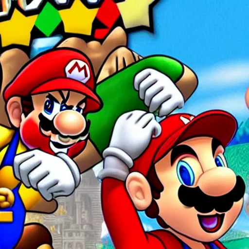 Image similar to super - mario!!!!!!!!!!!!!!!!! super - mario!!!!!!!!!!!! as ( ( ( ( ( ( mona lisa ) ) ) ) ) )