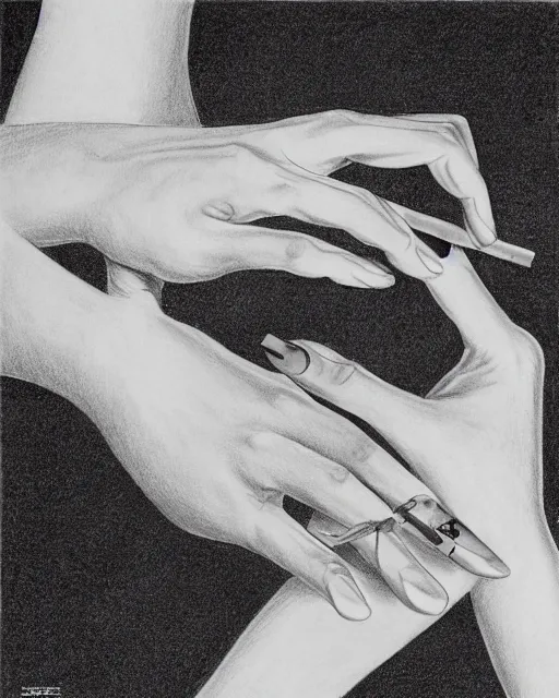 Hand Making a Black and White Perspective Drawing by Taking a Pencil Stock  Image - Image of color, girl: 202038665