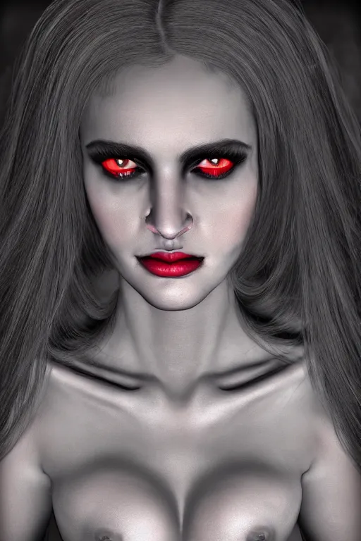 Image similar to Portrait of the Succubus Queen, Photorealistic, Ultra Details, Dark Atmosphere, Ambient Lighting