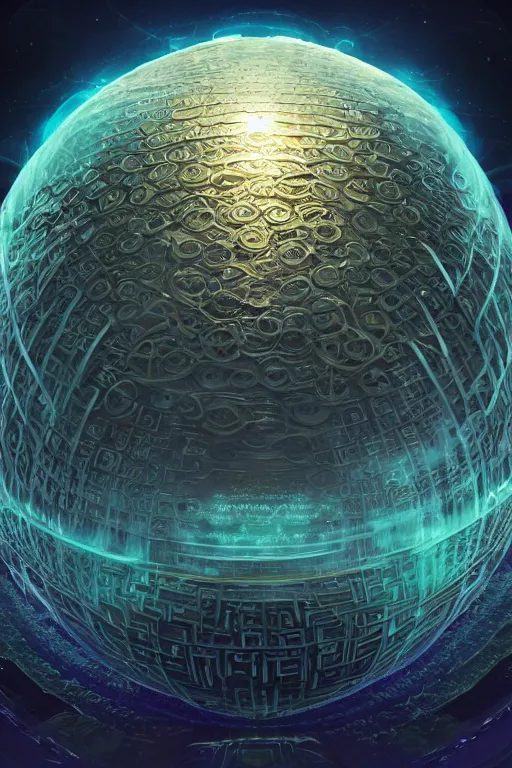 Image similar to a movie still of an ancient futuristic ethereal globe with digital modifications surrounded by a underwater ink pour and flowing liquid gallium and complex sacred geometry, powerful, cinematic, beautifully lit, by john howe, by beeple, by artgerm, by karol bak, by brian froud, 3 d, trending on cgsociety, octane render, 8 k