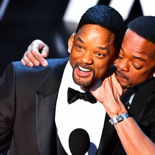 Image similar to will smith hugs chris rock at the oscars