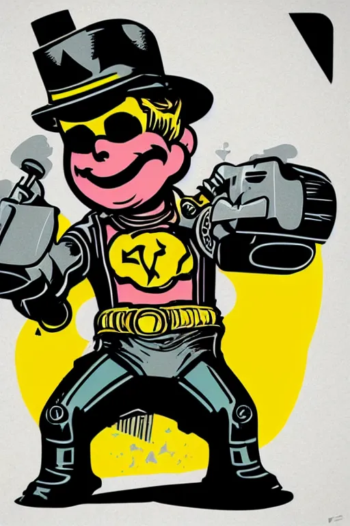 Image similar to fallout 7 6 retro futurist illustration art by butcher billy, sticker, colorful, illustration, highly detailed, simple, smooth and clean vector curves, no jagged lines, vector art, smooth andy warhol style