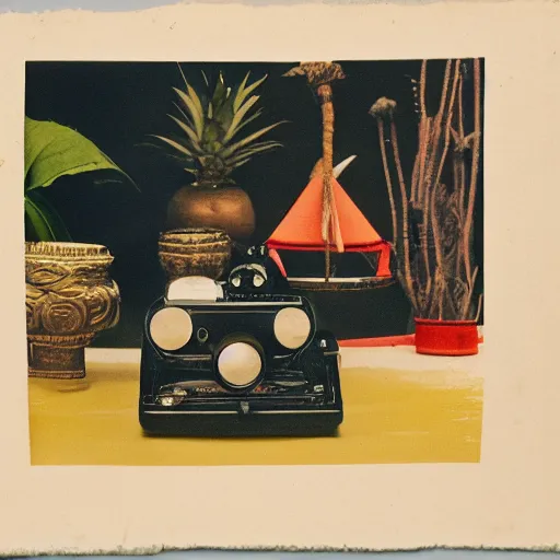 Image similar to A three color offset photography of single ((ethnographic )) object on display, anthropology of wonder, tropicalism, conceptual, exotic artifacts, colonial expedition, exhibition, 60s style