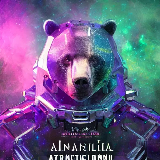 Prompt: 4k artstation prismatic bear in the style of Alex Garland's Annihilation