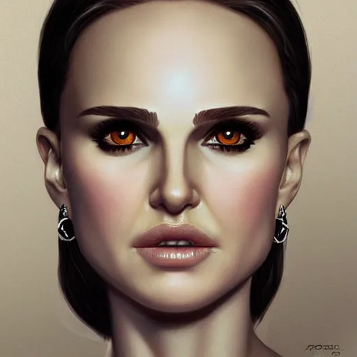 Image similar to portrait of natalie portman by charlie bowater