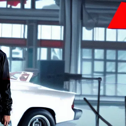 Prompt: a photo of Eminem as a GTA 5 cutscene effect