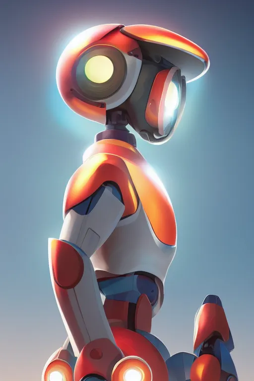 Image similar to metabots medabots medarotto medarot robot minimalist comics helmet mask neon cybereye, behance hd by jesper ejsing, by rhads, makoto shinkai and lois van baarle, ilya kuvshinov, rossdraws global illumination ray tracing hdr radiating a glowing aura