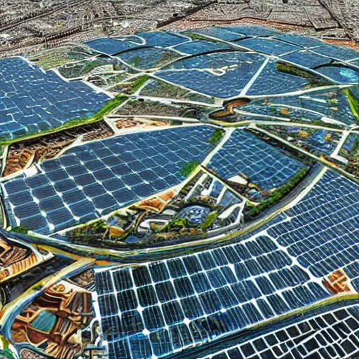 Prompt: solarpunk San Francisco painting by Vincent Callebaut