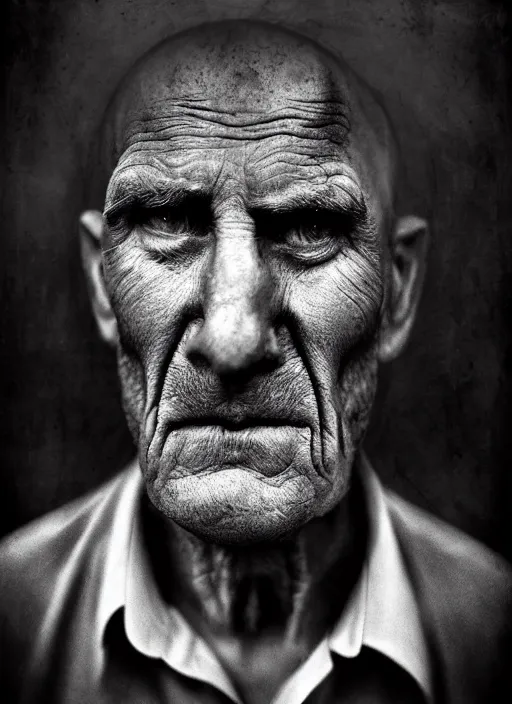 Image similar to handsome anthropomorphic mangle by lee jeffries, gelatin silver process