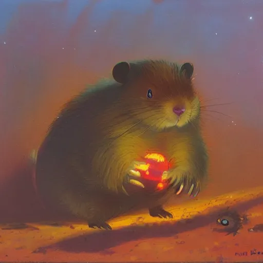 Image similar to a giant hamster by paul lehr