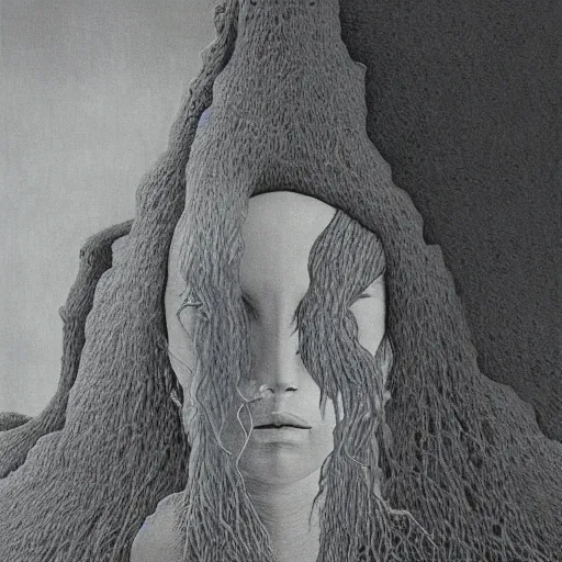 Image similar to manga panel made by zdzisław beksinski, 8 k, high details, high quality,