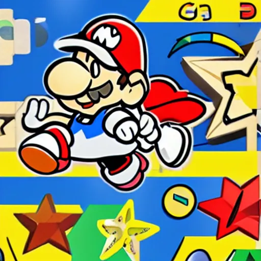 Image similar to paper mario on the n 6 4