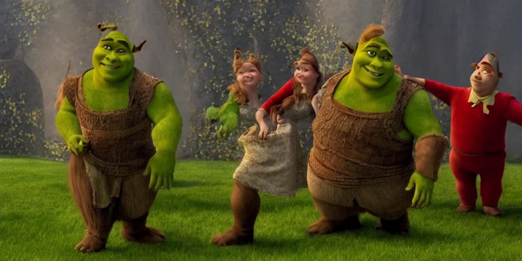 Image similar to still from shrek