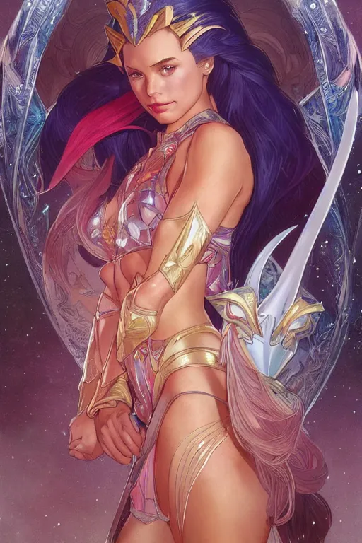 Prompt: ultra realistic photo, she - ra the princess of power in lingerie, sci - fi, fantasy, intricate, elegant, highly detailed, smooth, sharp focus, illustration, art by artgerm and greg rutkowski and alphonse mucha