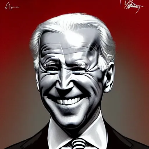 Image similar to Very funny Joe Biden looking like a monkey but good face, colorful painting on grey scale face, powerful , magic, thunders, dramatic lighting, intricate, wild, highly detailed, digital painting, artstation, concept art, smooth, sharp focus, illustration, art by artgerm and greg rutkowski and alphonse mucha, footage